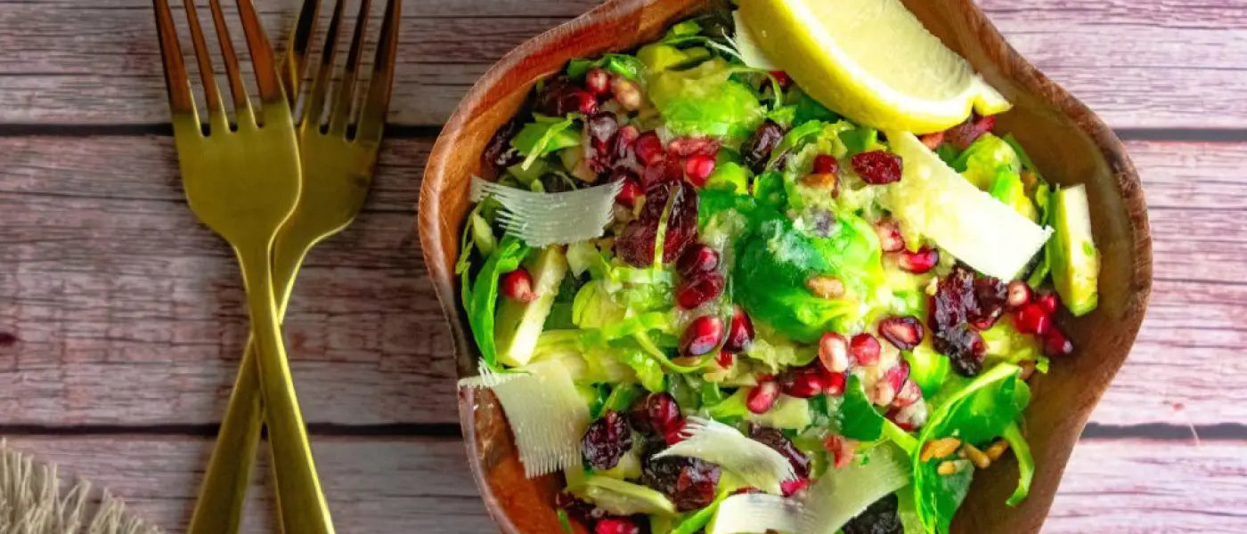 Chef Lee's shaved Brussels sprout salad with liquid gold dressing