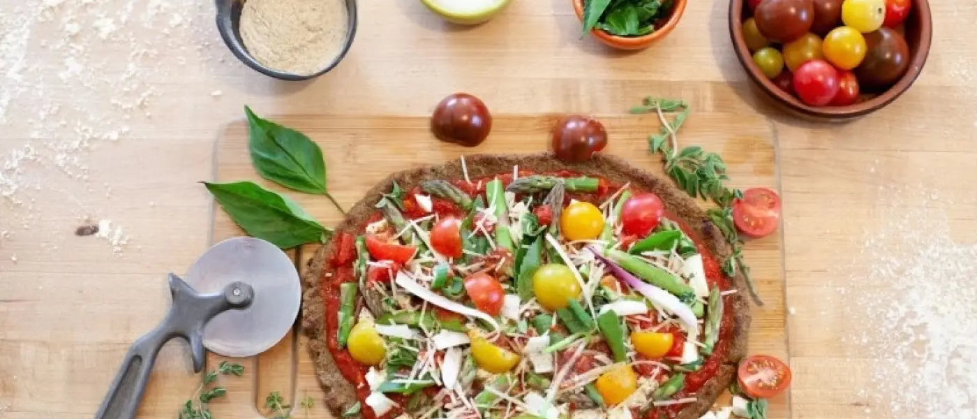 Paul’s cauliflower and Himalayan Tartary Buckwheat pizza dough