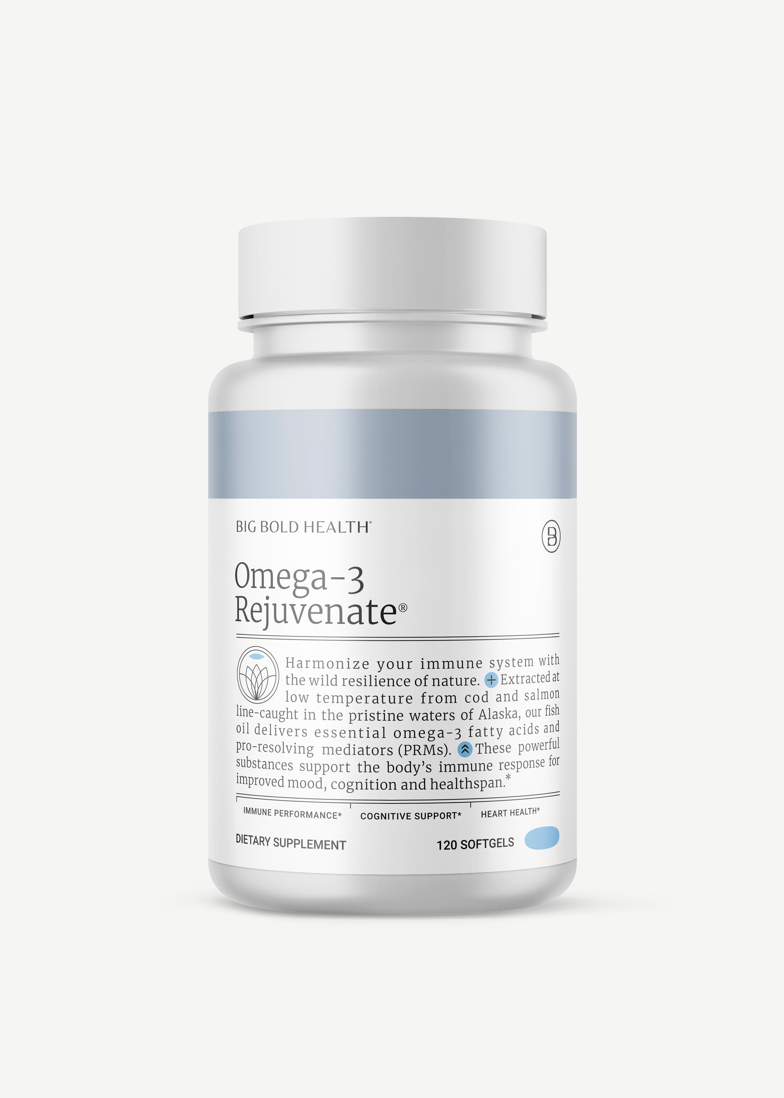 HTB Rejuvenate supplement bottle with capsules and wooden backdrop.