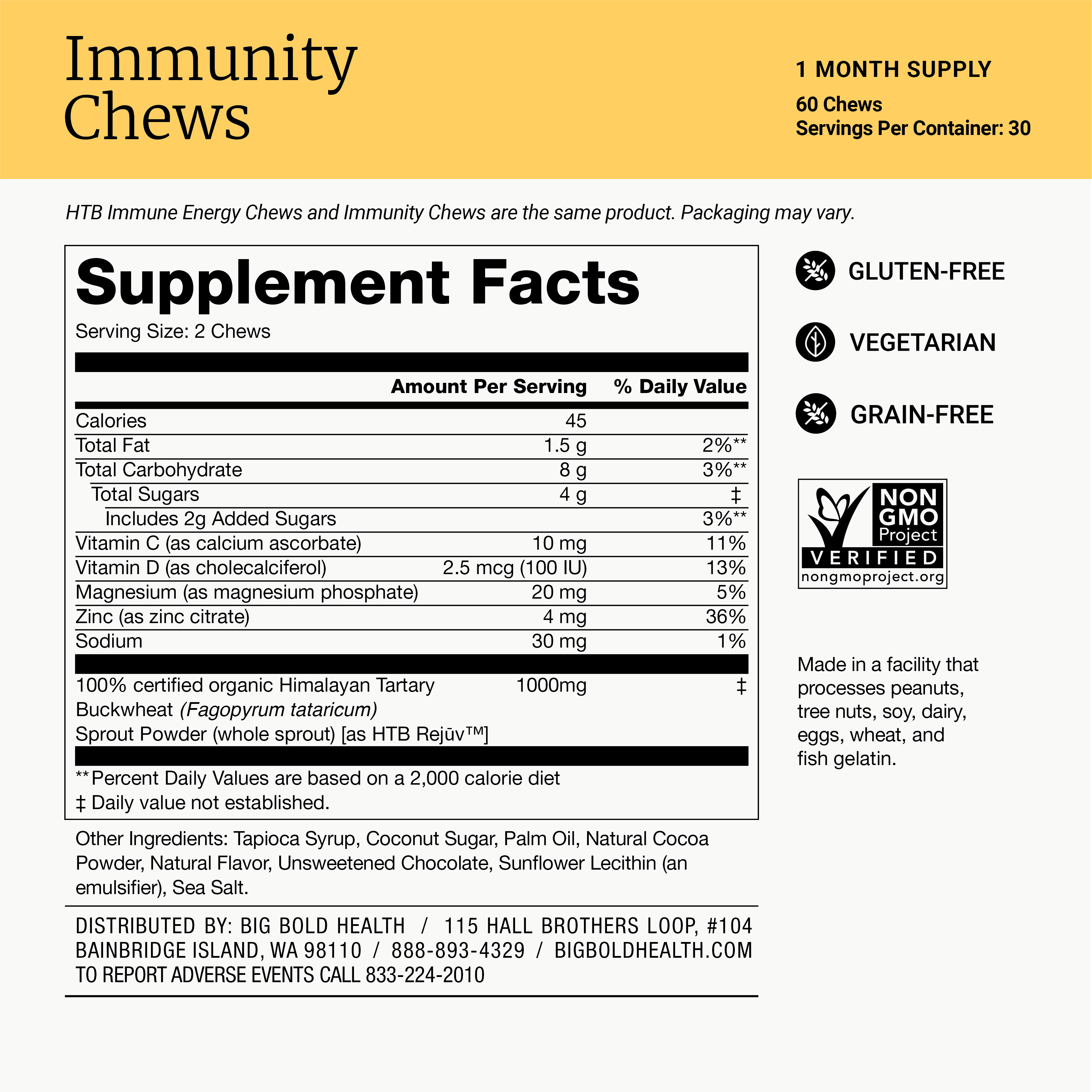 HTB Rejuvenate supplement bottle with capsules and wooden backdrop.