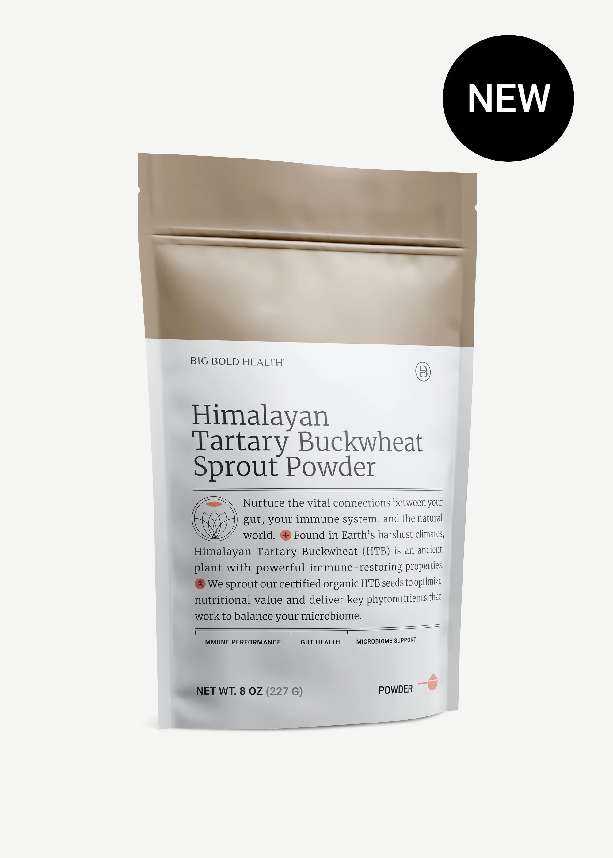 HTB Rejuvenate supplement bottle with capsules and wooden backdrop.