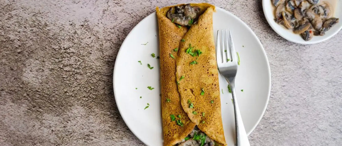 Chef Lee's creamy mushroom crêpes