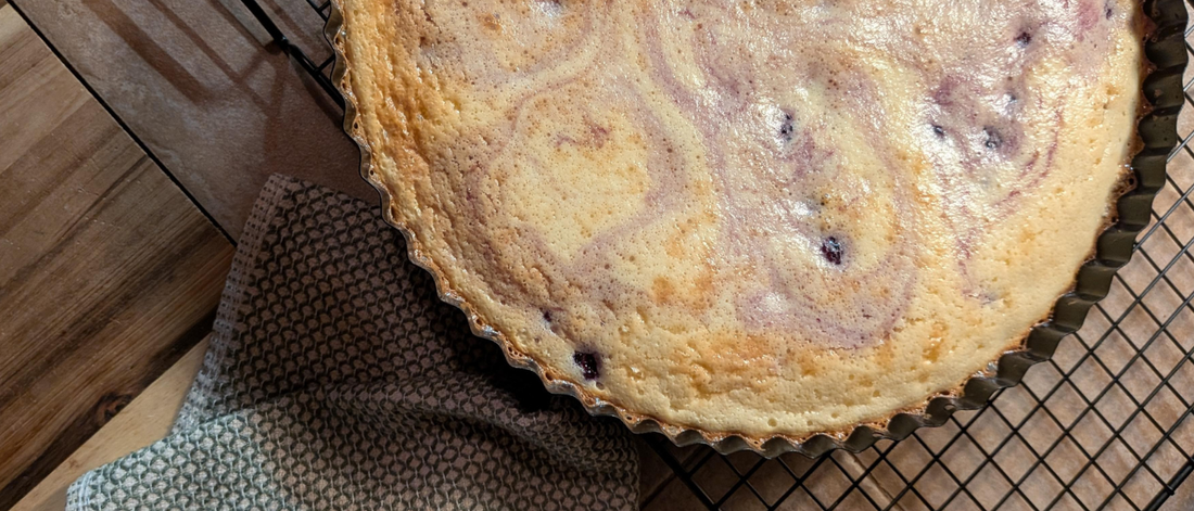 Gluten-Free Blackberry Cheesecake Tart with HTB Crust