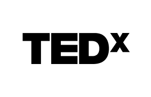a black logo